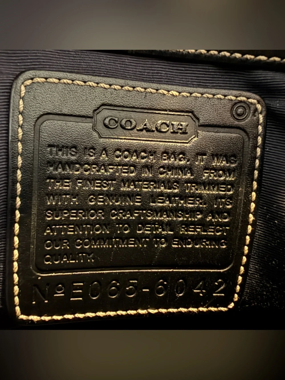 Coach Signature Canvas Buckle Tote in Dark Brown, Black, Y2K era bag - Picture 6 of 15